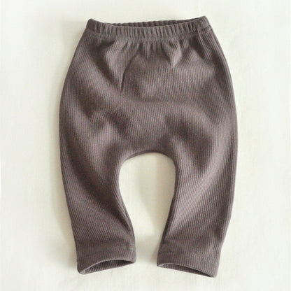 Thick Warm Velvet High Waist Pants for Baby Girls