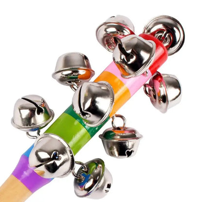 Colorful Handbell with Wooden Handle for Kids' Parties