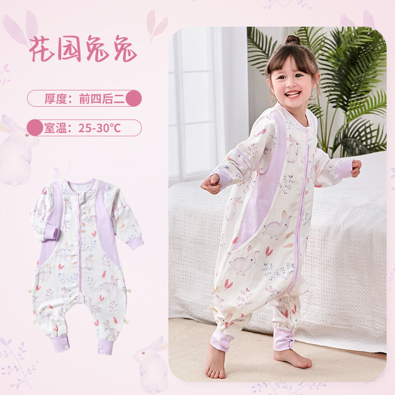 Baby Bamboo Fiber Sleeveless Sleep Bag with Legs