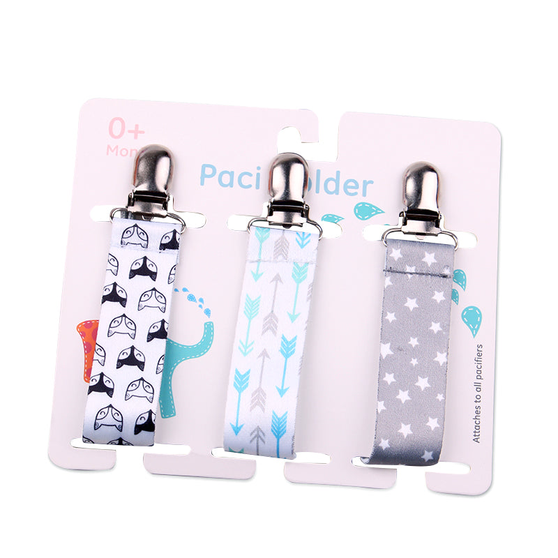 Cartoon Pattern Baby Pacifier Teether Pack of Three