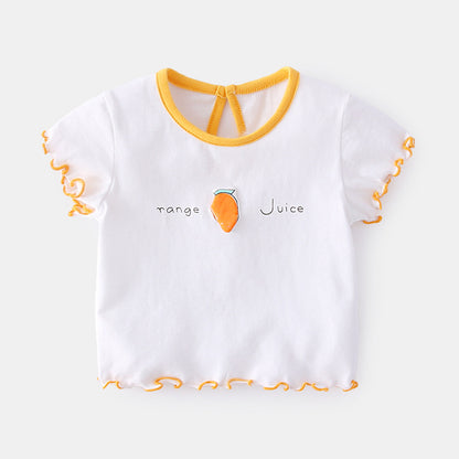 Fashionable Baby Girl Short Sleeve Summer T-shirt