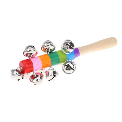 Colorful Handbell with Wooden Handle for Kids' Parties