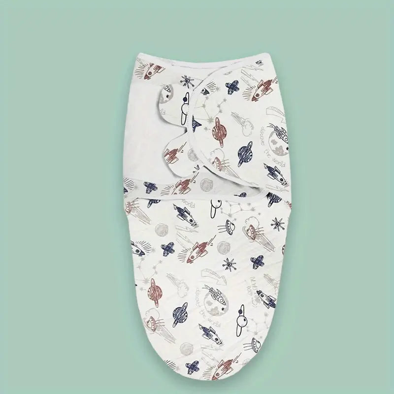 Universal Cotton Baby Blanket with Adjustable Swaddle