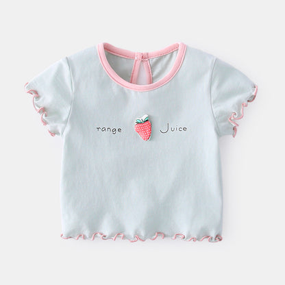 Fashionable Baby Girl Short Sleeve Summer T-shirt