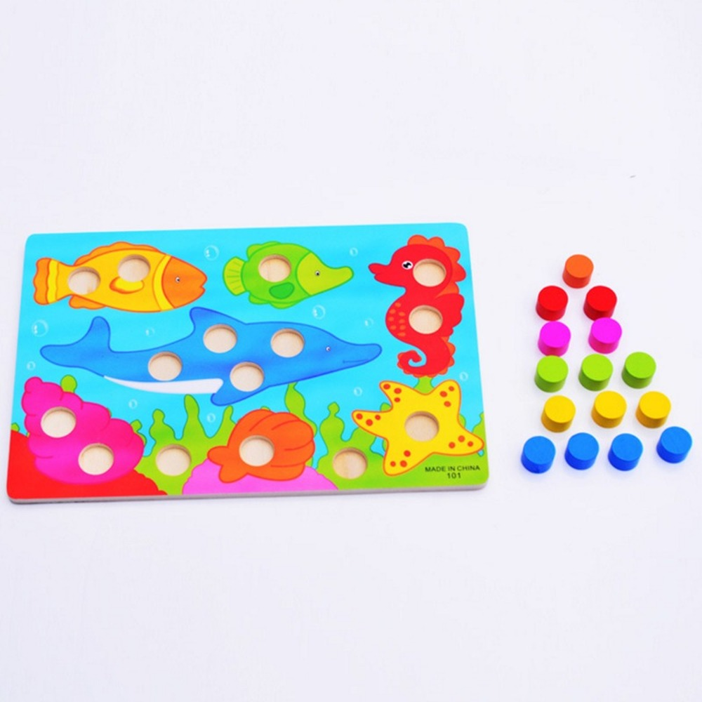 3D Wooden Cartoon Animal Puzzle Toy for Kids