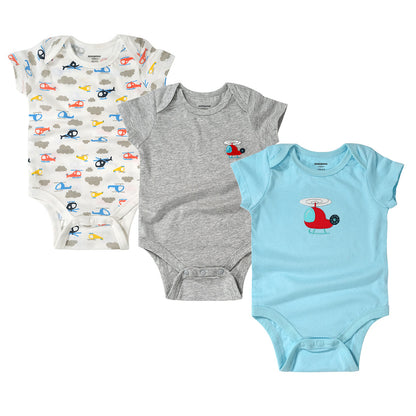 Comfortable Cotton Baby Triangle Crawl Short-Sleeved Jumpsuit