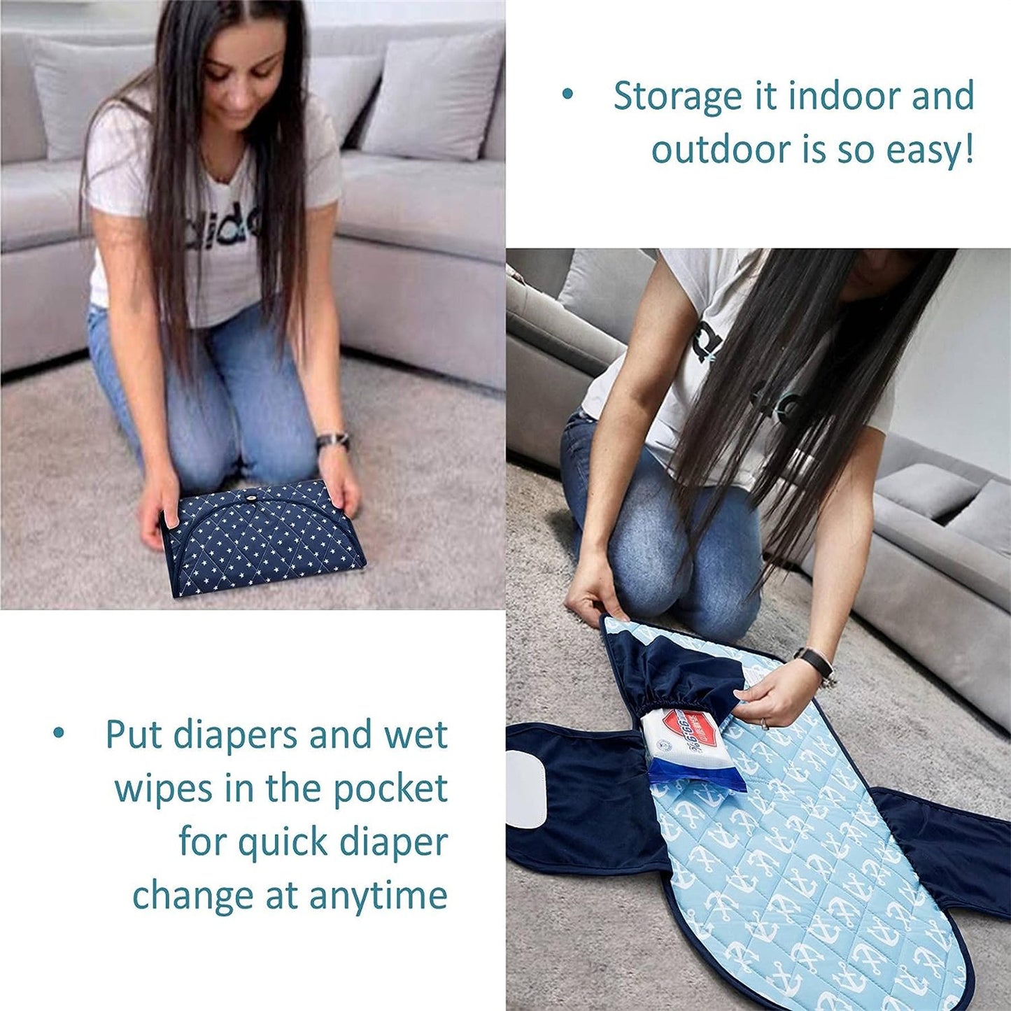 Portable Folding Diaper Changing Pad for Babies