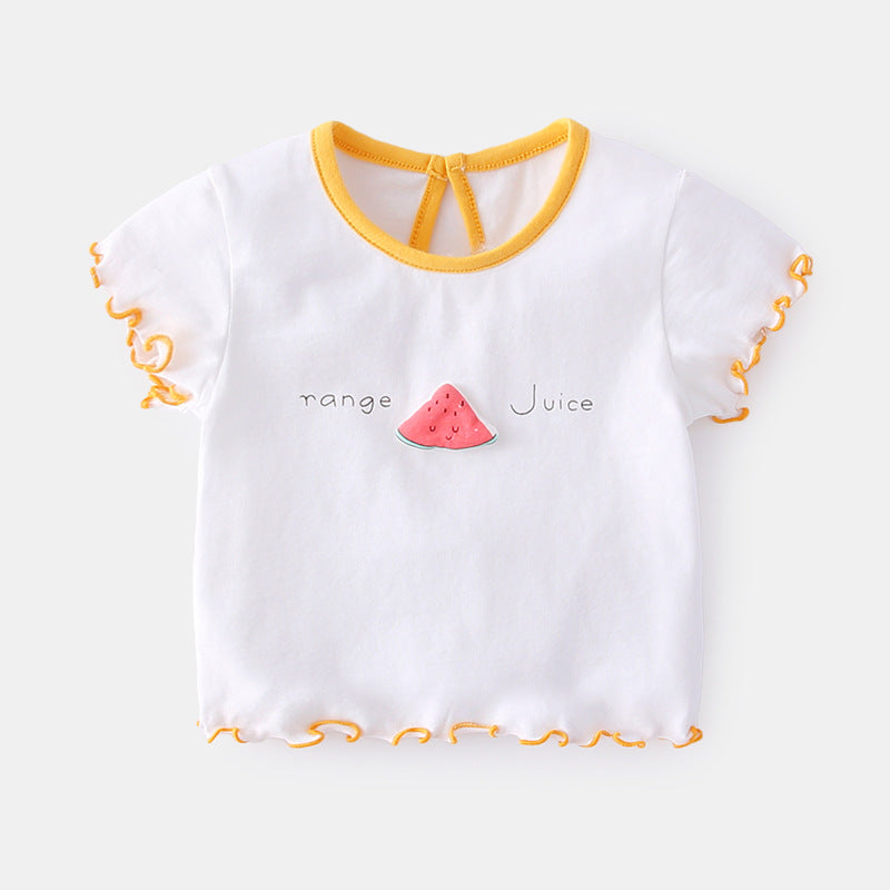 Fashionable Baby Girl Short Sleeve Summer T-shirt