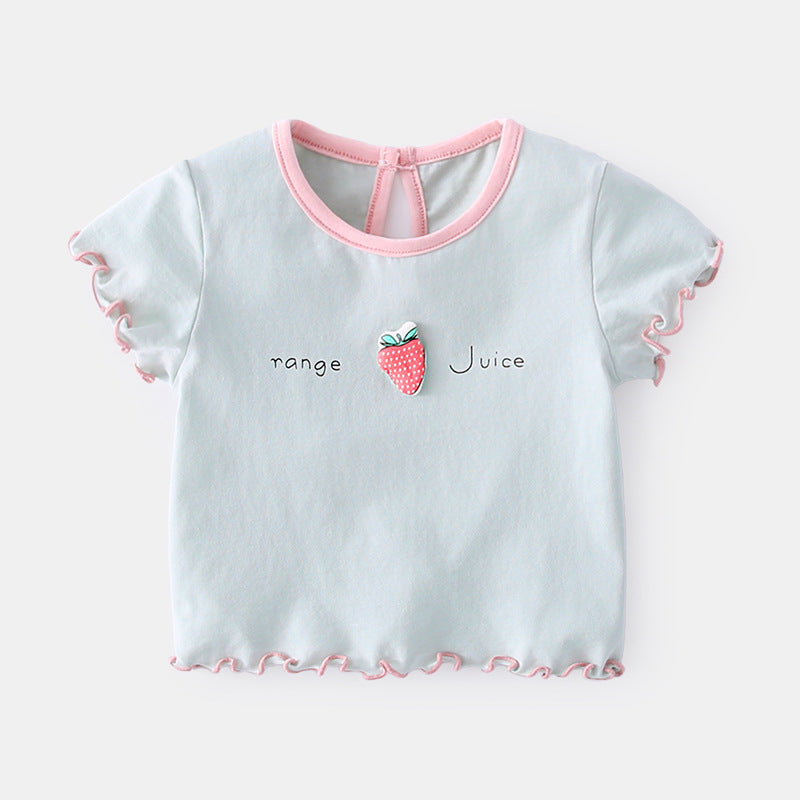 Fashionable Baby Girl Short Sleeve Summer T-shirt