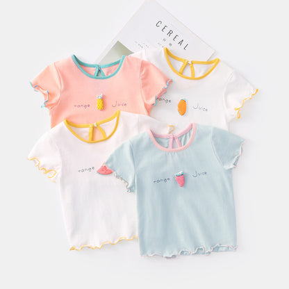 Fashionable Baby Girl Short Sleeve Summer T-shirt