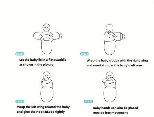 Universal Cotton Baby Blanket with Adjustable Swaddle