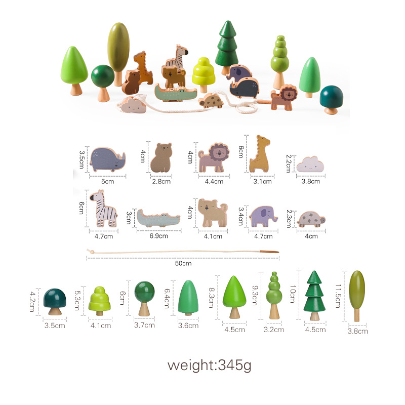 Montessori Wooden Animal Stacking Balance Toy